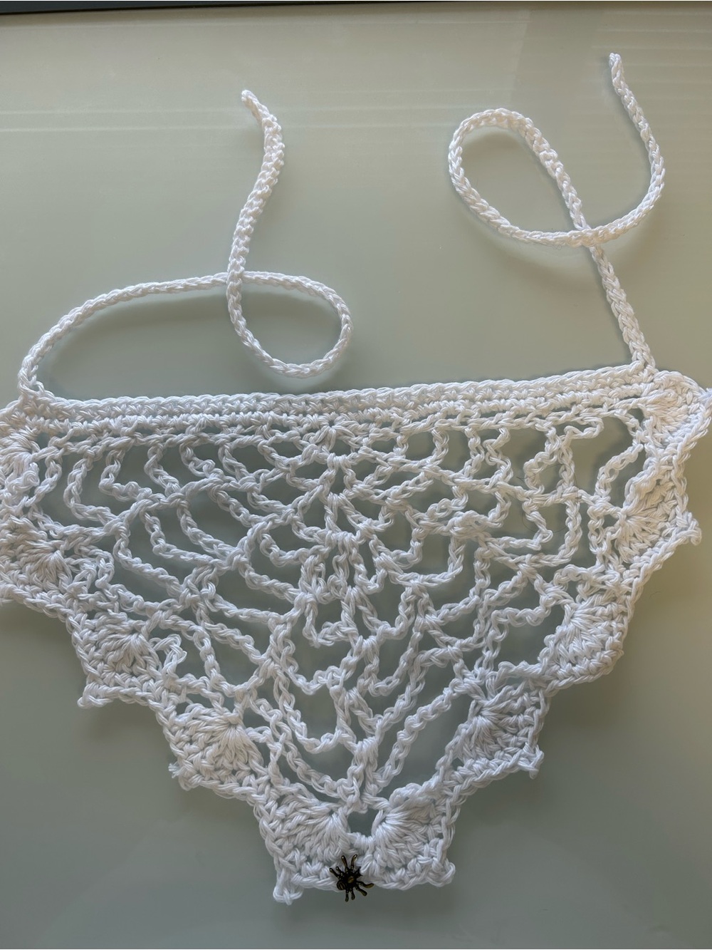 White spiderweb bandana